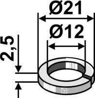 Federring Ø21x25xØ12