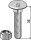 Flachrundschraube M8x125x35 8.8 mit Selbstsichernder Mutter