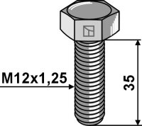 Sechskantschraube mit Feingewinde M12x125X35 12.9