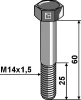 Sechskantschraube mit Feingewinde M14x15x60 12.9