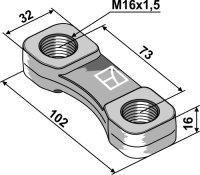 Bügelmutter M16x15 Passend für Lemken 4598601