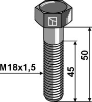 Sechskantschraube mit Feingewinde M18x15x50 10.9