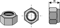 Selbstsichernde Sechskantmutter M14x15 Passend für...
