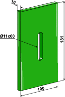 Greenflex Kunststoff-Abstreifer für Packerwalzen...