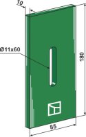 Greenflex Kunststoff-Abstreifer für Packerwalzen...