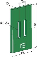 Greenflex Kunststoff-Abstreifer für Packerwalzen...