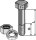 Schraube mit Mutter und Federring 7/16x35 12.9