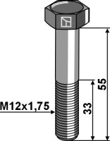 Schraube M12x175 verzinkt links Gewinde Passend für...