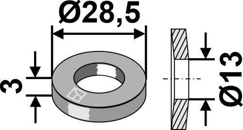 Scheibe Ø285x3xØ13
