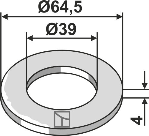 Scheibe Ø645x4xØ39