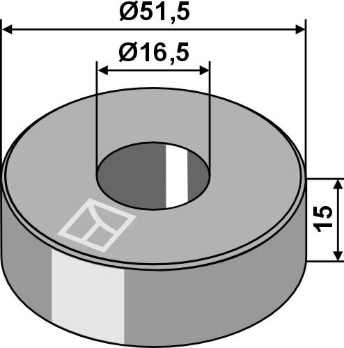 Distanzbuchse 15xØ165xØ515 Passend für Kverneland Kubota MA6400072