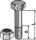 Schraube mit Sicherungsmutter M10x15 10.9