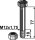 Schraube mit Sicherungsmutter M12x175 10.9