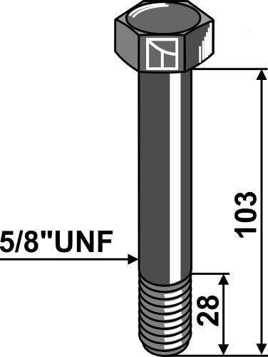 Schraube 5/8UNF Passend für Mc Connel Bomford 7190118
