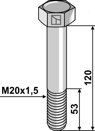 Schraube M20x15 Passend für Maschio Gaspardo Berti F20110092 F01010175