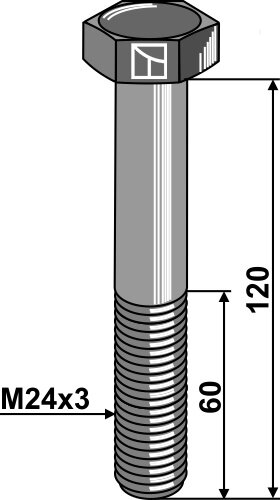Schraube M24x3 10.9 Passend für Strom Bednar KM000275 00021142