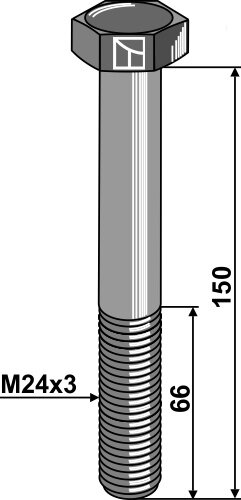 Schraube M24x3 10.9 Passend für Strom Bednar KM000326