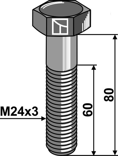 Schraube M24x3 10.9 Passend für Strom Bednar KM000552