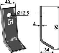 Y-Messer Passend für Agria 79084