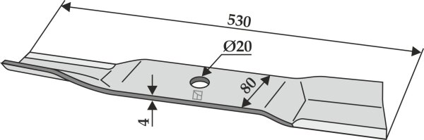 Mähermesser 530mm Passend für AS 3753