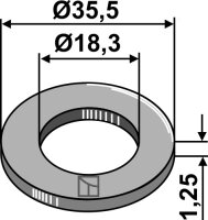 Scheibe Ø355x125xØ183 Passend für AS