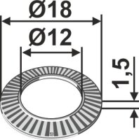 Scheibe Ø18x15xØ12 Passend für AS