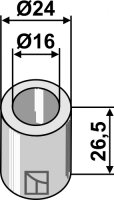 Buchse Ø24x265xØ16 Passend für Epoke...