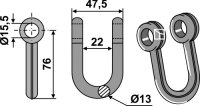 Schäkel Passend für Bomford 09.518.01 09.517.01