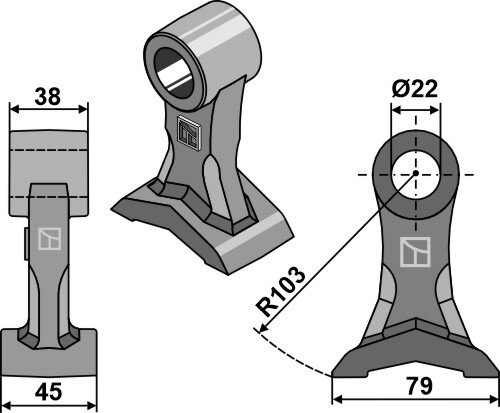 Hammerschlegel Passend für Bomford 46400.01