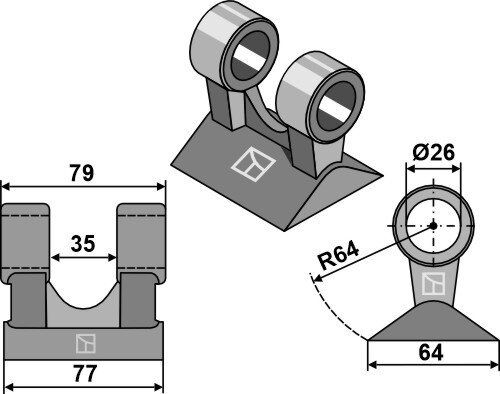 Hammerschlegel Passend für Bomford 46402.01 03.958.01