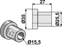 Innenbuchse Passend für Bomford 09.894.01