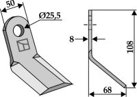 Y-Messer Passend für Berti C5008 1838 120100011