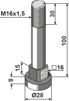 Schraube M16x15 10.9 Passend für Berti VTTQSM16 6046