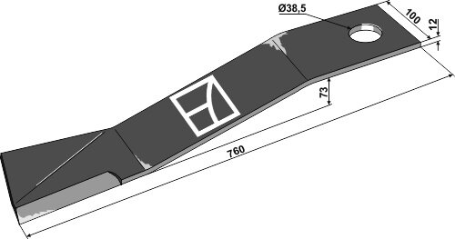 Mähermesser 760mm links Passend für Mc Connel 764679