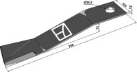 Mähermesser 760mm links Passend für Mc Connel...