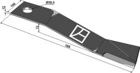 Mähermesser 760mm rechts Passend für Mc Connel...