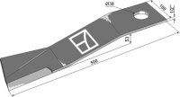 Mähermesser 500mm links Passend für Mc Connel...