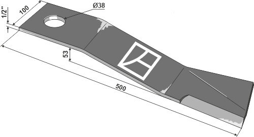 Mähermesser 500mm rechts Passend für Mc Connel 764493