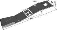 Mähermesser 610mm links Passend für Mc Connel...