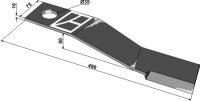 Mähermesser 490mm rechts Passend für Mc Connel...