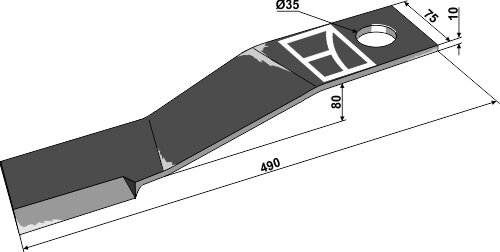 Mähermesser 490mm links Passend für Mc Connel 1046007