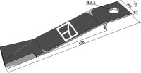 Mähermesser 628mm links Passend für Mc Connel...