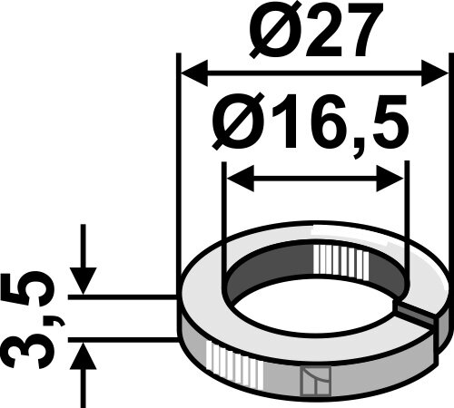 Scheibe Ø27x35xØ165 Passend für Mc Connel Bomford 0100206 9100207