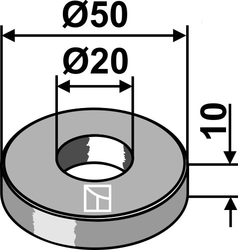 Scheibe Ø50x10xØ20 Passend für Mc Connel 1096259