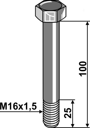 Schraube M16x15 x 100 10.9 Passend für Dücker 90101.16054 901016054