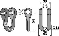 Schäkel Passend für Dücker 912200881