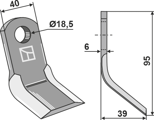 Y-Messer Passend für Dücker 945000860