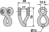 Schäkel Passend für Dücker 912200891