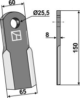 Gerades Messer Neues Modell Passend für Ferri 901148