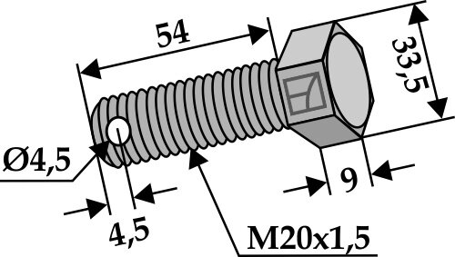 Messerschraube 10.9 Passend für Gilbers 100-227